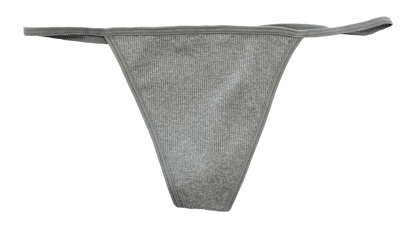 Seamless Rib Strappy Thong, XS-2X