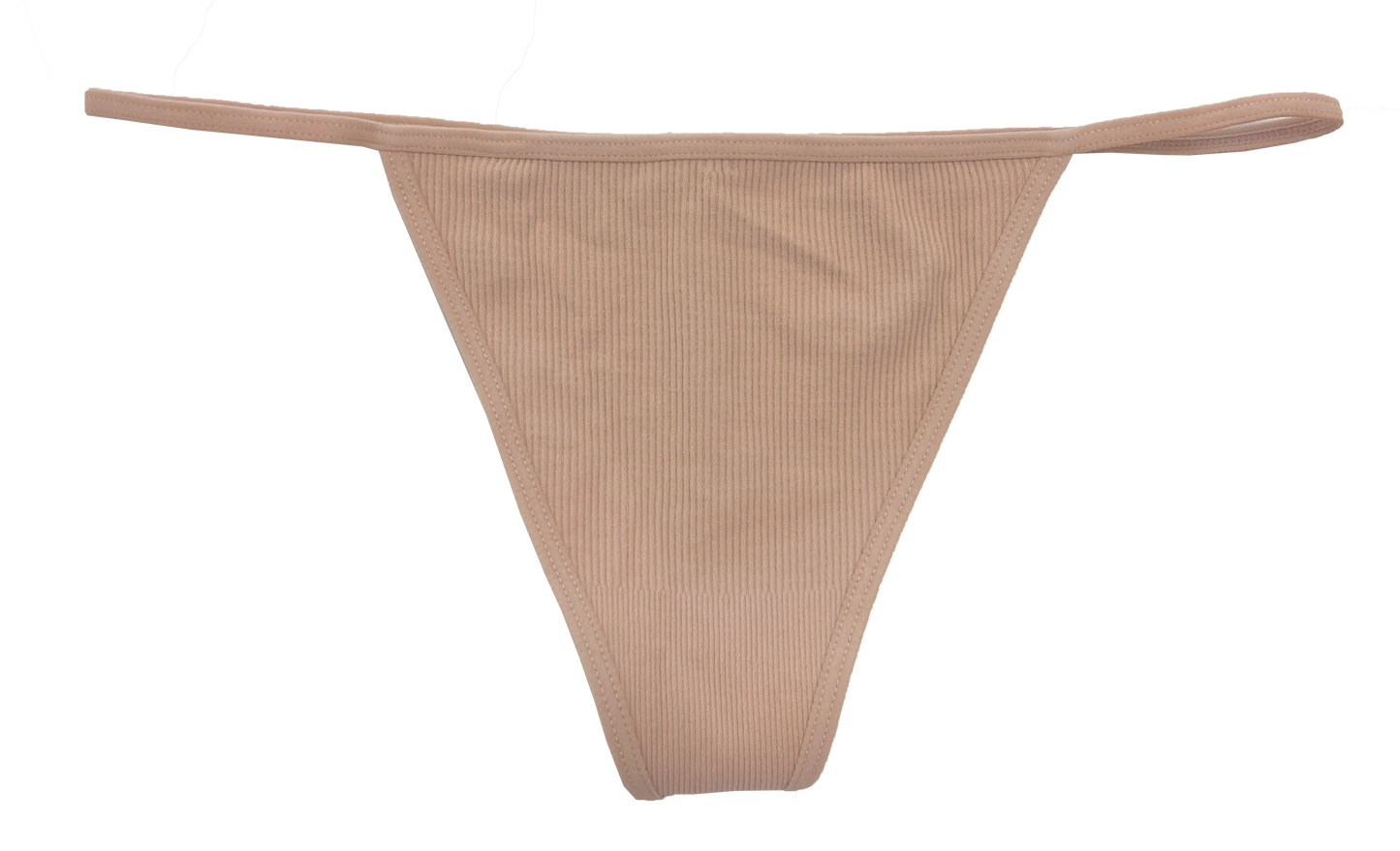 Seamless Rib Strappy Thong, XS-2X