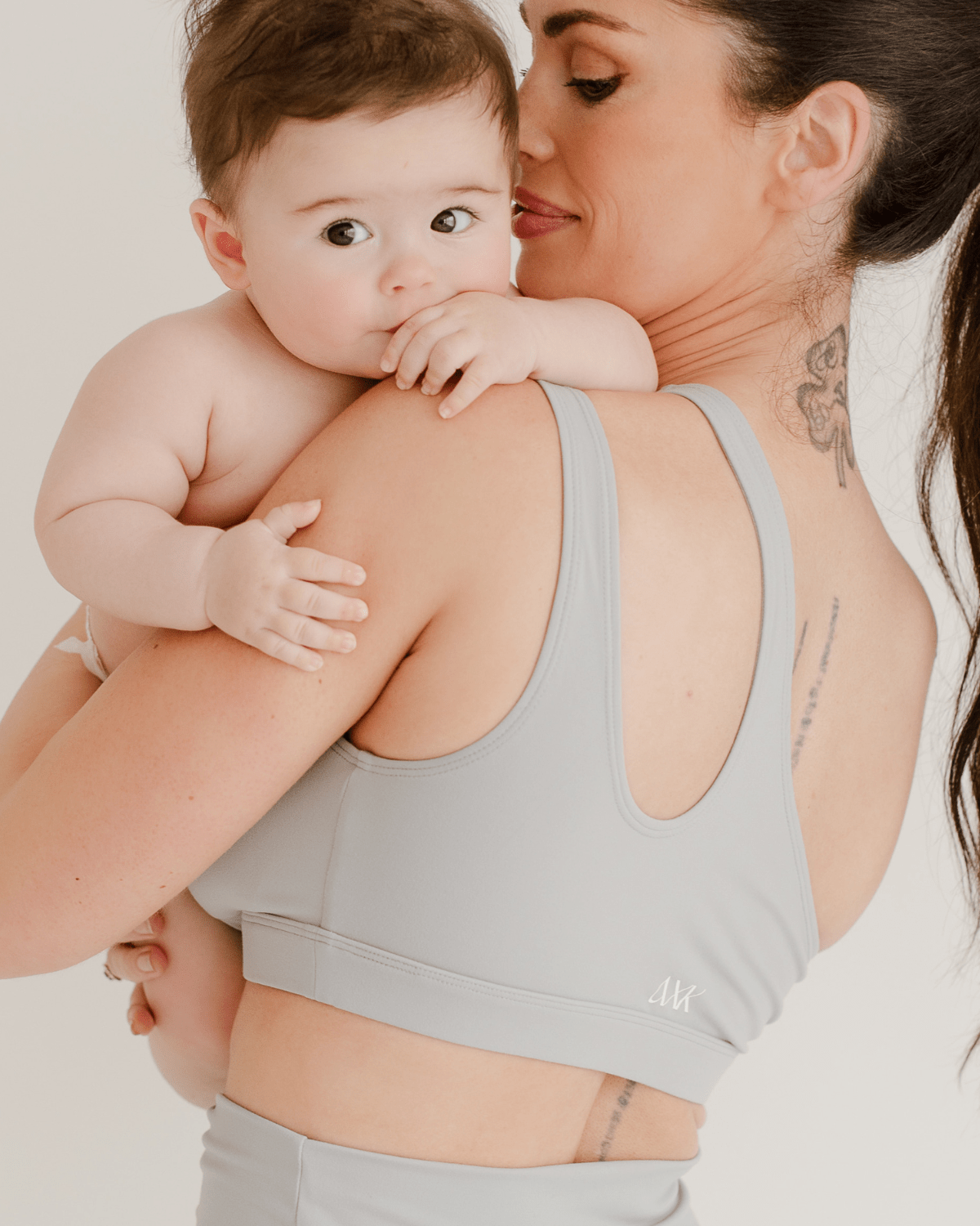 AXK CORE Cross Body Nursing Bra - Light Gray
