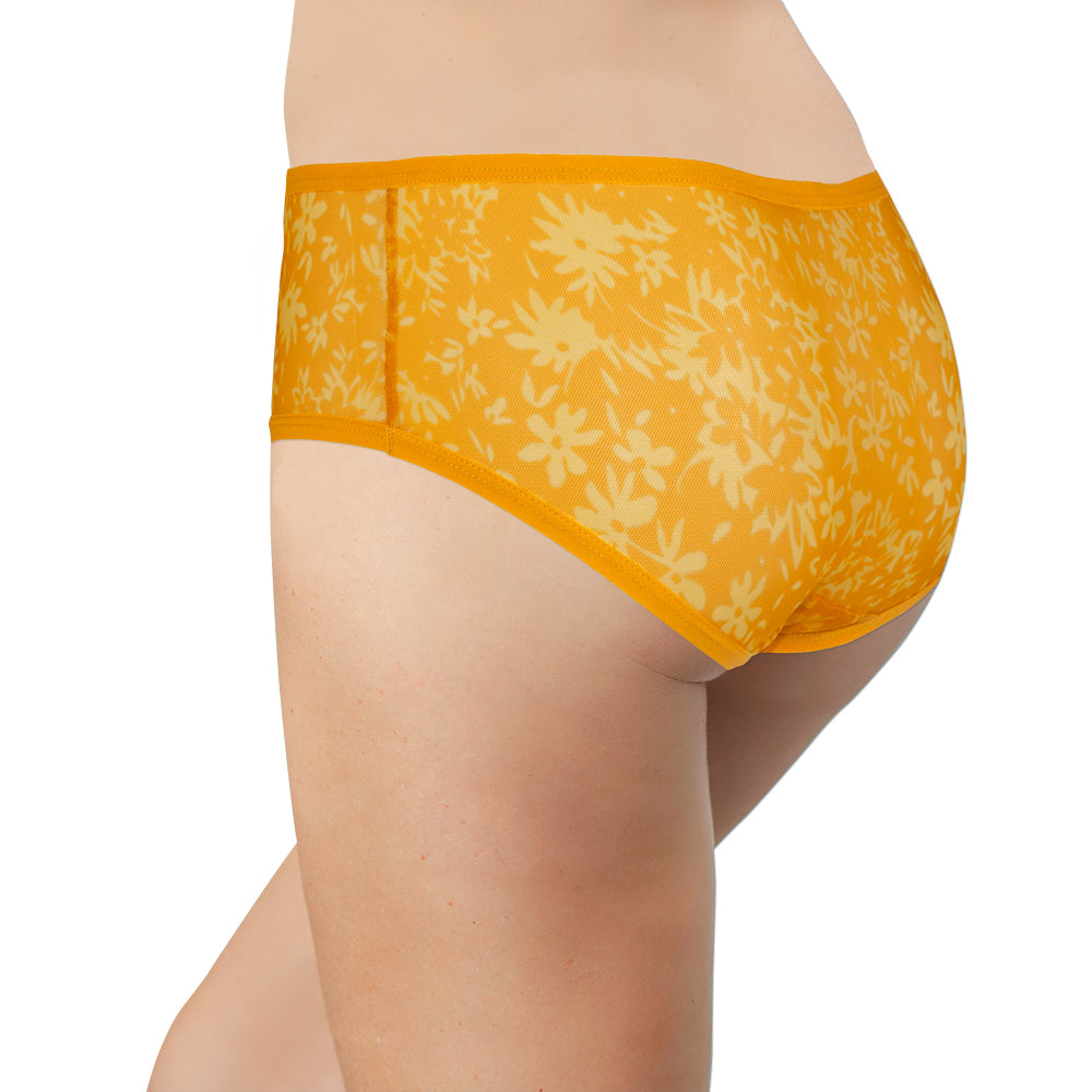 Cheerful Poppy Mesh Hipster – Stay-Put & XS–2X