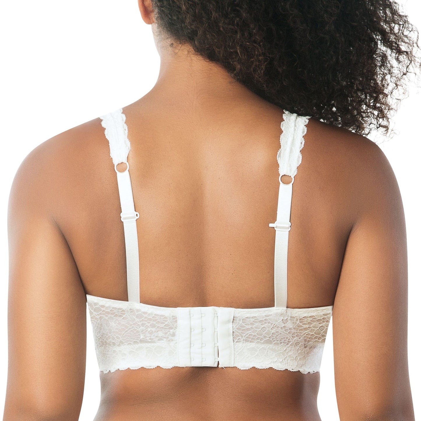 PARFAIT Adriana P5482 Women's Curvy and Full Bust Supportive Wire-free Lace Bra - Pearl white