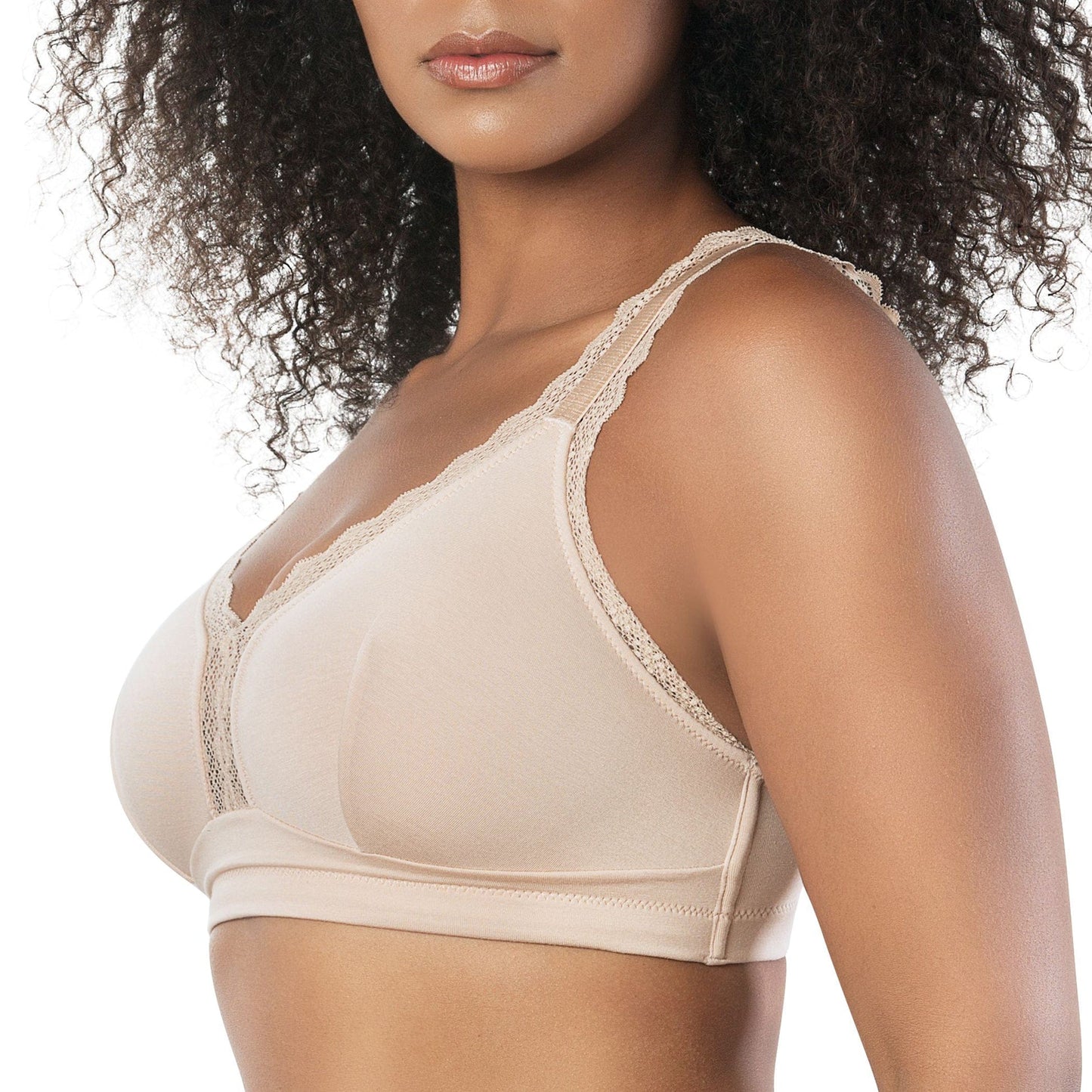 PARFAIT Dalis P5641 Women's Full Busted and Curvy Wire Free Bralette - Bare