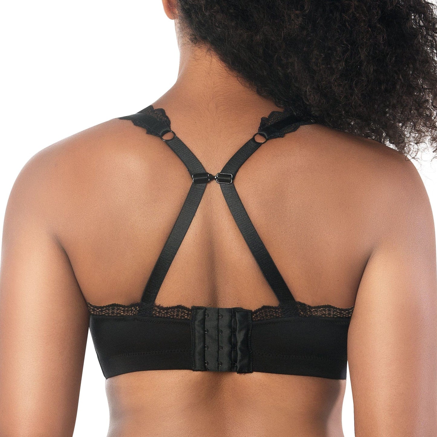 PARFAIT Dalis P5641 Women's Full Busted and Curvy Wire Free Bralette - Black