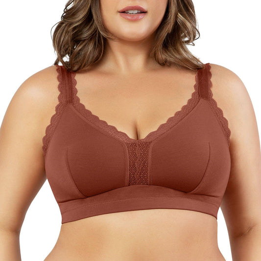 Dalis Wire-Free Full Bust Bralette - Spice