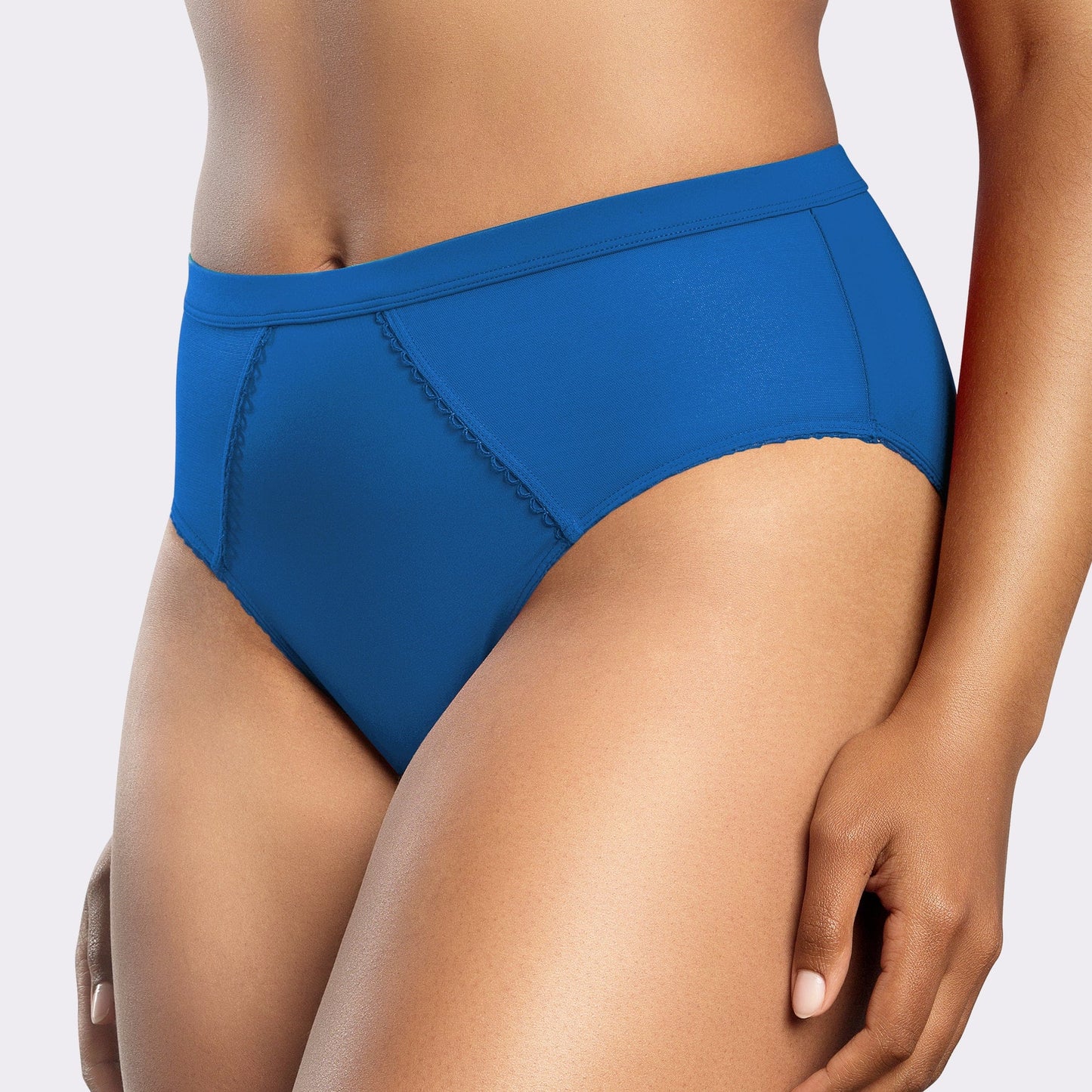 PARFAIT Micro Dressy PP306 French Cut High Waisted Sexy Sheer Panties(2 Pack)  - Sapphire