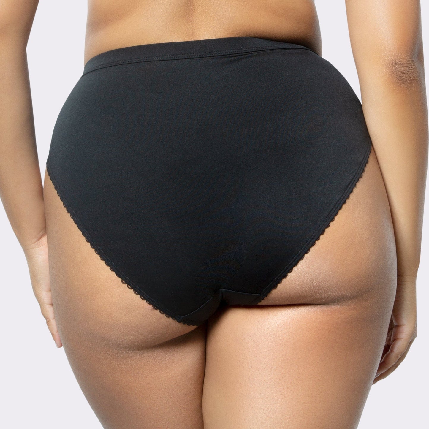 PARFAIT Micro Dressy PP306 French Cut High Waisted Sexy Sheer Panties (2 Pack)  - Black