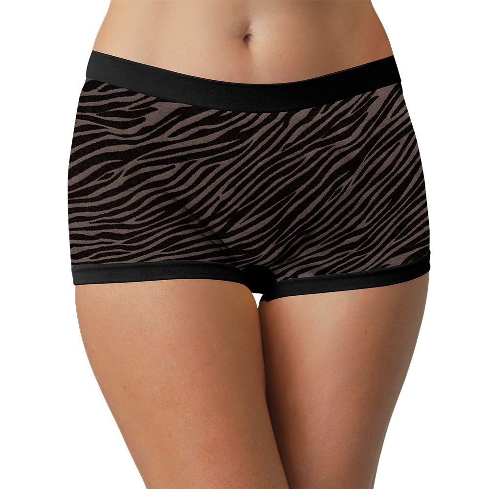 Zebra Print Seamless Tag Free Boyshort
