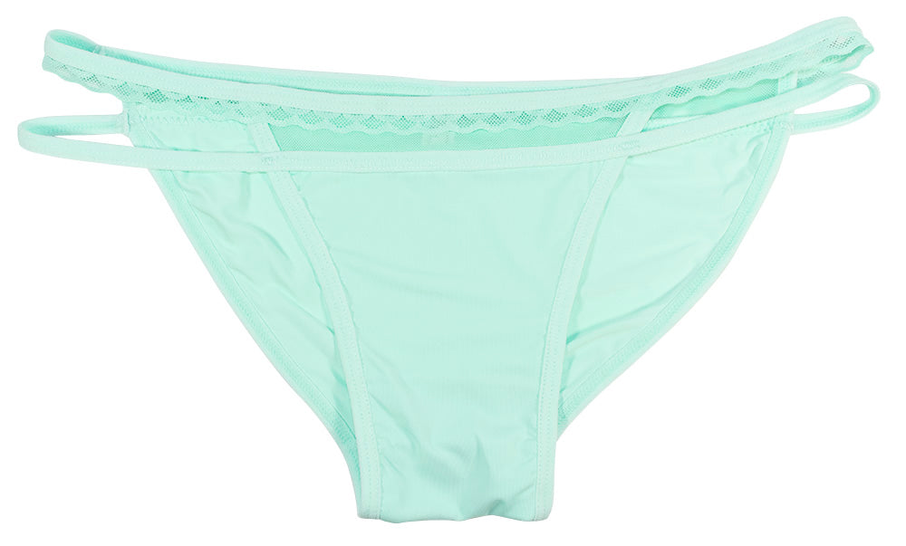 Strappy Micro Bikini with Mesh and Lace Detail