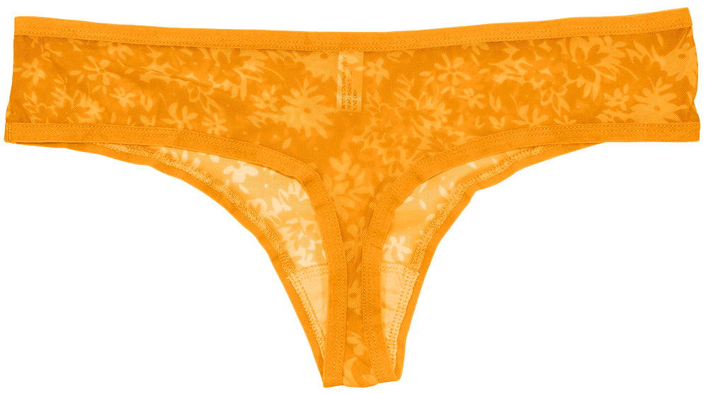 Sunny Poppy Mesh Thong – Lightweight & XS–2X