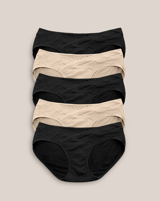 Under-the-Bump Bikini Underwear Pack | Low Rise Style - Neutrals