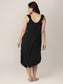Ruffle Strap Labor & Delivery Gown | Black