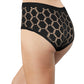 Peek-A-Boo Jacquard Seamless Boyshort in Black or Peach