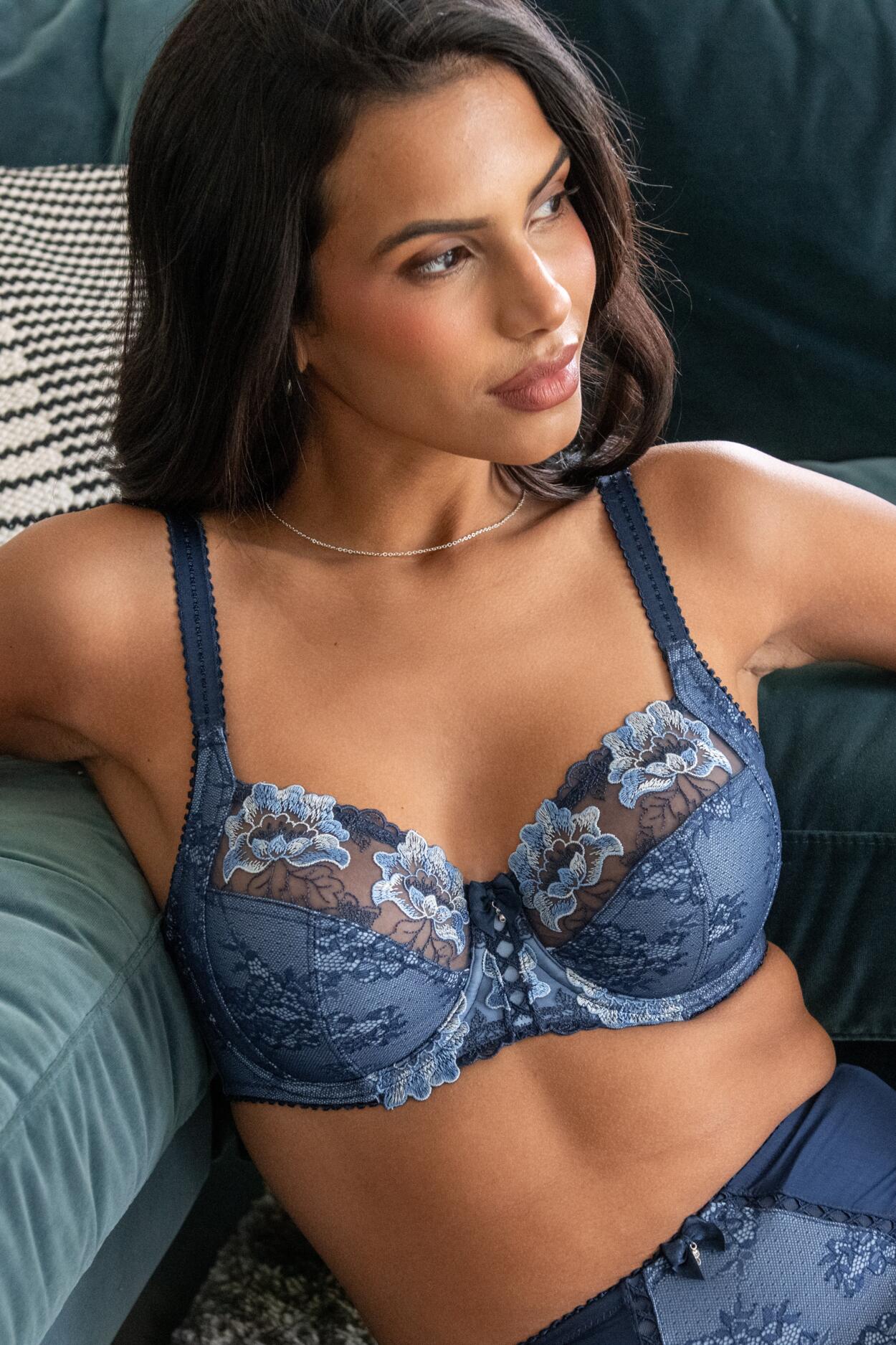 Sofia Lace Embroidered Side Support Bra - D-M Cup