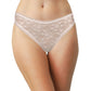 High Leg Daisy Lace Thong with Picot Trim
