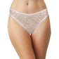 High Leg Daisy Lace Thong with Picot Trim