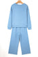 Floral Patchwork Pullover and Sweatpants Lounge Set
