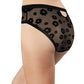 Black Daisy Flocked Mesh High Waist Bikini