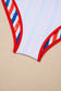 Americana Stripe Cutout Spaghetti Strap Swimsuit