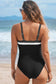 Colorblock Square Neckline One-Piece Swimsuit