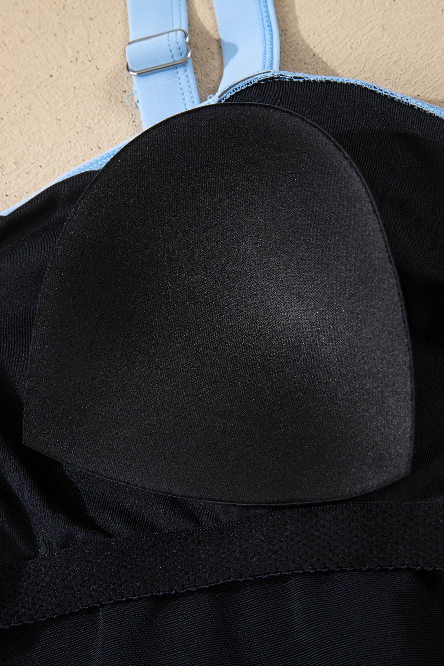 Colorblock Square Neckline One-Piece Swimsuit