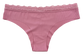 Laser Cut Rib Cheeky with Lace Waist, XS-2X