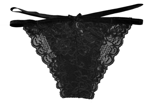Lace Cheeky with Elastic Straps, XS-2X