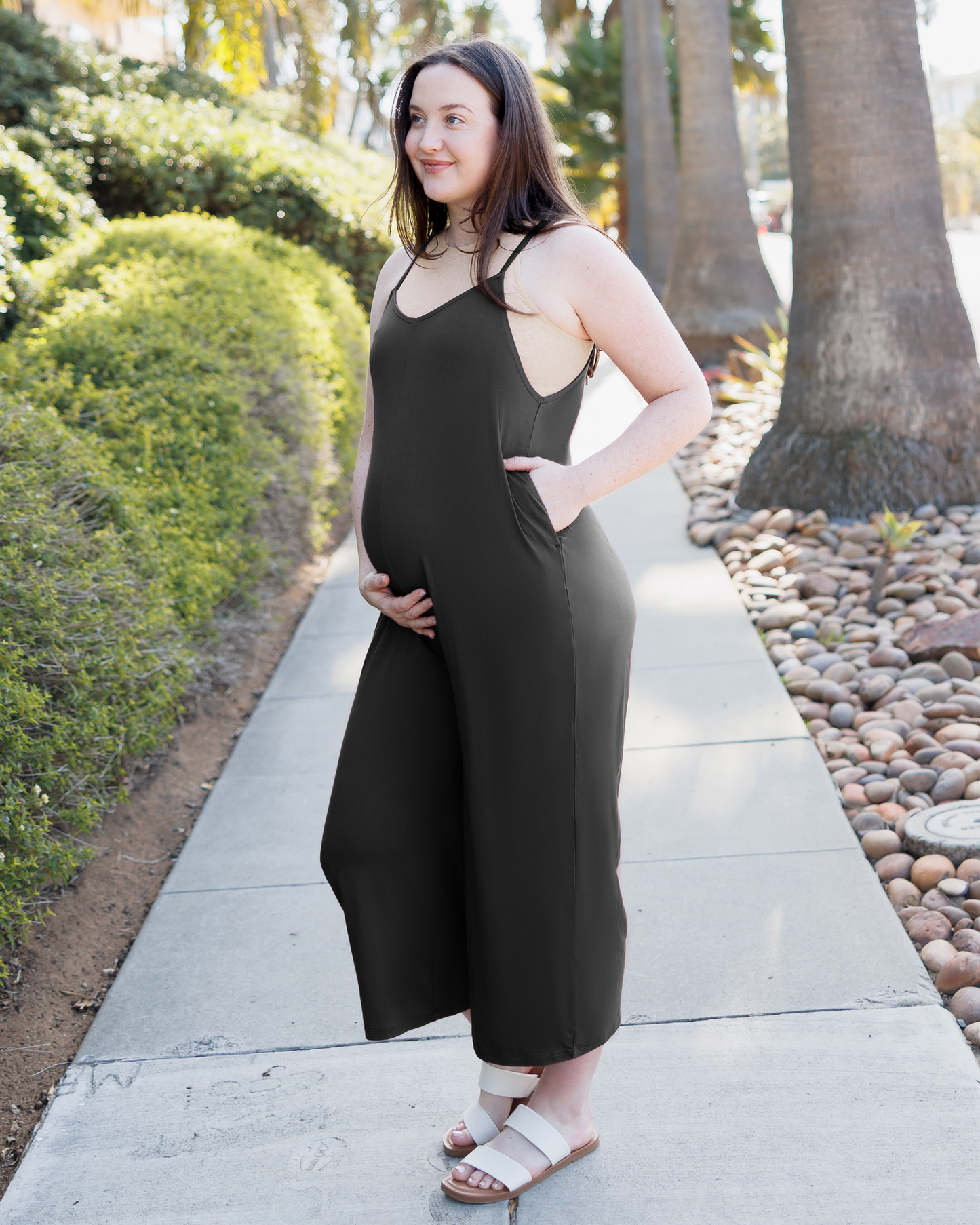 Charlie Maternity & Nursing Romper | Black