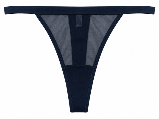 Mesh Thong with Elastic Waist, XS-2X