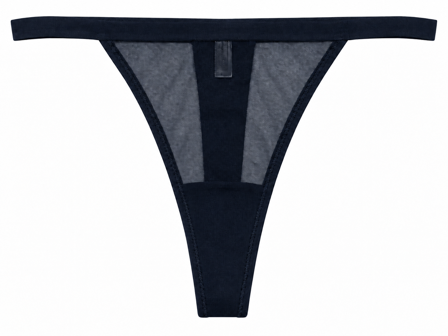 Mesh Thong with Elastic Waist, XS-2X