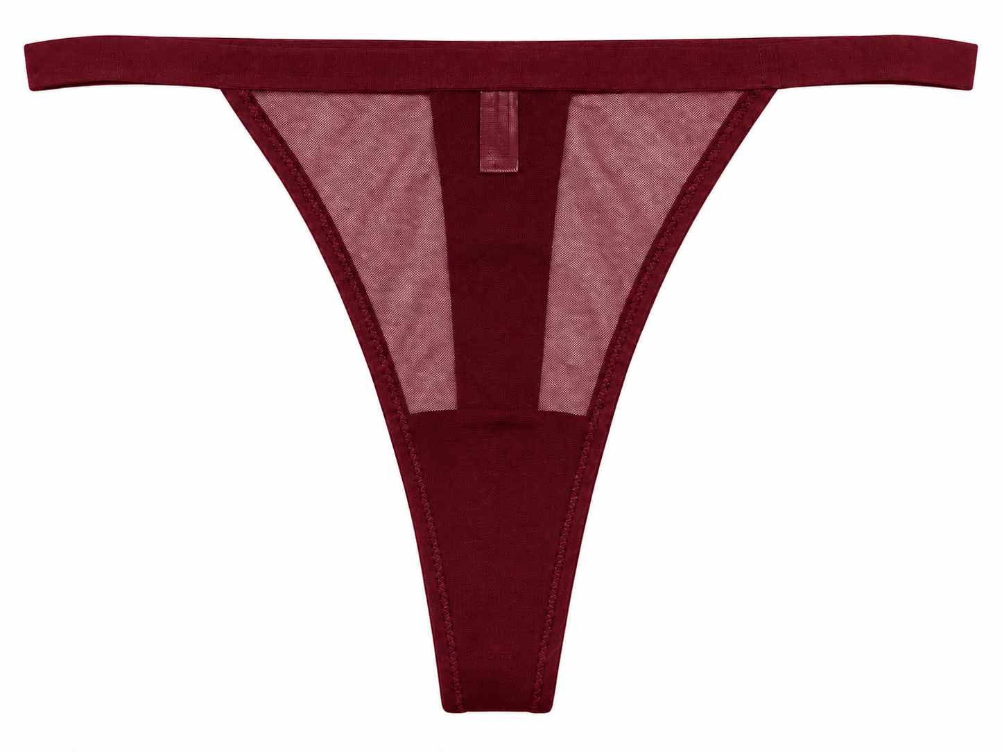 Mesh Thong with Elastic Waist, XS-2X