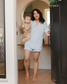 Clea Bamboo Short Sleeve Pajama Set | Mist