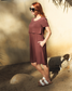 Eleanora Bamboo Maternity & Nursing Dress | Redwood
