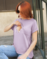 Everyday Asymmetrical Nursing T-shirt | Lavender Mist