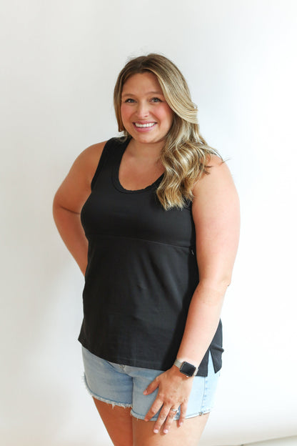 FINAL SALE - Invisible Zip Breastfeeding Tank Top