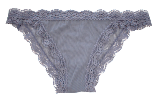 Mesh Bikini with Lace Trim at the Waist and Leg, XS-2X