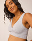 French Terry Racerback Nursing & Sleep Bra | Grey Heather