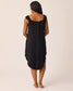 Ruffle Strap Labor & Delivery Gown | Black