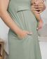 Eleanora Bamboo Maternity & Nursing Dress | Aqua Mist