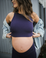 Sublime® Bamboo Maternity & Nursing Longline Bra Top | Navy