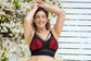 Mia Wire-Free Full Bust Padded Bralette - Black