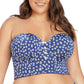 Dolly Longline Strapless Bustier - Blue Daisy