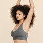 Wilderness Front‑Closure Cotton Bralette - Grey