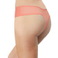 Pink Laser Cut Thong with Mesh Back