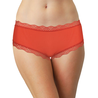 Pretty Red Lace-Trim Hipster – Silky & Flattering S–XL