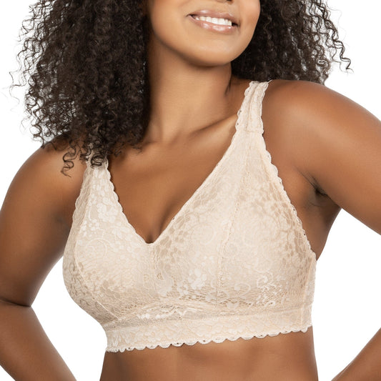 PARFAIT Adriana P5482 Women's Curvy and Full Bust Supportive Wire-free Lace Bra  - Bare