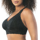 PARFAIT Adriana P5482 Women's Curvy and Full Bust Supportive Wire-free Lace Bra  - Black