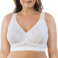 Adriana Wire-Free Full Bust Supportive Bralette - Pearl white