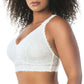 PARFAIT Adriana P5482 Women's Curvy and Full Bust Supportive Wire-free Lace Bra  - Pearl white