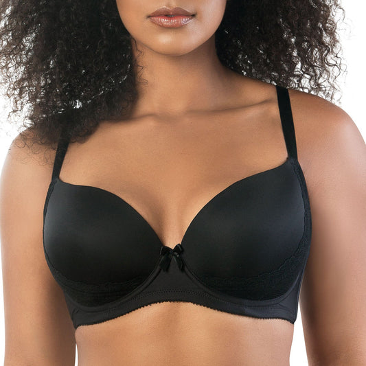 Casey Plunge Molded T-Shirt Bra - Black