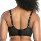 Charlotte Full Bust Padded Longline Bra - Black Dot